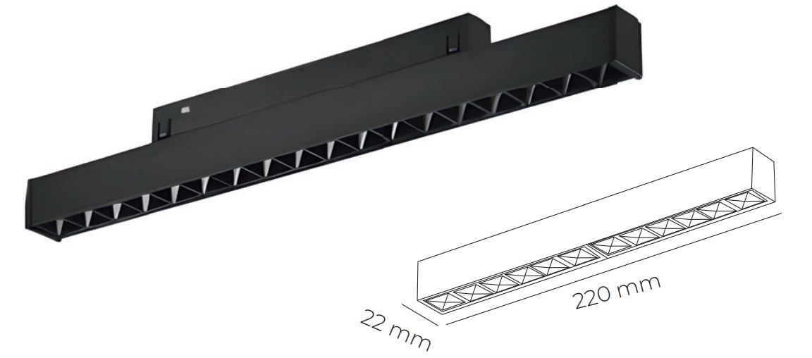 48 V MAGNET 12X1 LED SPOT